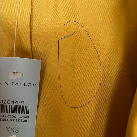 Ann Taylor Petite Mustard Yellow Dopamine Dressing Twill Trench Coat Size XXS - Picture 12 of 16